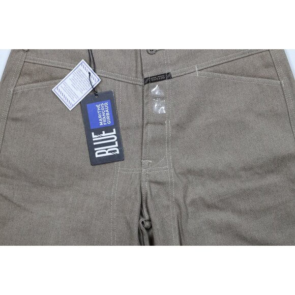 Deadstock Vintage 90s Marithe Francois Girbaud Mens 33 Baggy Denim Shorts Khaki - Picture 3 of 11